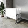 image:imageFlash Furniture Palmer Commercial Nesting Flip Training Table HeavyDuty Steel Frame and TLegs Modesty Panel 1 Thick Tabletop 72 x 24 Gray TopBlack FrameWhite TopGray Frame