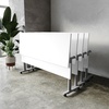 image:imageFlash Furniture Palmer Commercial Nesting Flip Training Table HeavyDuty Steel Frame and TLegs Modesty Panel 1 Thick Tabletop 72 x 24 Gray TopBlack FrameWhite TopGray Frame