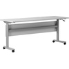 image:imageFlash Furniture Palmer Commercial Nesting Flip Training Table HeavyDuty Steel Frame and TLegs Modesty Panel 1 Thick Tabletop 72 x 24 Gray TopBlack FrameGray TopGray Frame