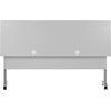 image:imageFlash Furniture Palmer Commercial Nesting Flip Training Table HeavyDuty Steel Frame and TLegs Modesty Panel 1 Thick Tabletop 72 x 24 Gray TopBlack FrameGray TopGray Frame