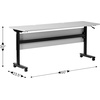 image:imageFlash Furniture Palmer Commercial Nesting Flip Training Table HeavyDuty Steel Frame and TLegs Modesty Panel 1 Thick Tabletop 72 x 24 Gray TopBlack FrameGray TopBlack Frame