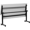 image:imageFlash Furniture Palmer Commercial Nesting Flip Training Table HeavyDuty Steel Frame and TLegs Modesty Panel 1 Thick Tabletop 72 x 24 Gray TopBlack FrameGray TopBlack Frame