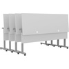 image:imageFlash Furniture Palmer Commercial Nesting Flip Training Table HeavyDuty Steel Frame and TLegs Modesty Panel 1 Thick Tabletop 72 x 24 Gray TopBlack FrameGray TopGray Frame