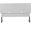 image:imageFlash Furniture Palmer Commercial Nesting Flip Training Table HeavyDuty Steel Frame and TLegs Modesty Panel 1 Thick Tabletop 72 x 24 Gray TopBlack FrameGray TopBlack Frame