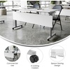 image:imageFlash Furniture Palmer Commercial Nesting Flip Training Table HeavyDuty Steel Frame and TLegs Modesty Panel 1 Thick Tabletop 72 x 24 Gray TopBlack FrameWhite TopGray Frame