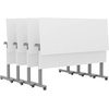 image:imageFlash Furniture Palmer Commercial Nesting Flip Training Table HeavyDuty Steel Frame and TLegs Modesty Panel 1 Thick Tabletop 72 x 24 Gray TopBlack FrameWhite TopGray Frame