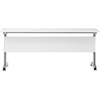image:imageFlash Furniture Palmer Commercial Nesting Flip Training Table HeavyDuty Steel Frame and TLegs Modesty Panel 1 Thick Tabletop 72 x 24 Gray TopBlack FrameWhite TopGray Frame