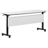 image:imageFlash Furniture Palmer Commercial Nesting Flip Training Table HeavyDuty Steel Frame and TLegs Modesty Panel 1 Thick Tabletop 72 x 24 Gray TopBlack FrameWhite TopBlack Frame