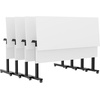 image:imageFlash Furniture Palmer Commercial Nesting Flip Training Table HeavyDuty Steel Frame and TLegs Modesty Panel 1 Thick Tabletop 72 x 24 Gray TopBlack FrameWhite TopBlack Frame