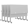 image:imageFlash Furniture Palmer Commercial Nesting Flip Training Table HeavyDuty Steel Frame and TLegs Modesty Panel 1 Thick Tabletop 72 x 24 Gray TopBlack FrameGray TopGray Frame