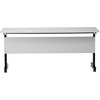 image:imageFlash Furniture Palmer Commercial Nesting Flip Training Table HeavyDuty Steel Frame and TLegs Modesty Panel 1 Thick Tabletop 72 x 24 Gray TopBlack FrameGray TopBlack Frame