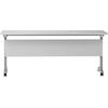 image:imageFlash Furniture Palmer Commercial Nesting Flip Training Table HeavyDuty Steel Frame and TLegs Modesty Panel 1 Thick Tabletop 72 x 24 Gray TopBlack FrameGray TopGray Frame