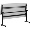 image:imageFlash Furniture Palmer Commercial Nesting Flip Training Table HeavyDuty Steel Frame and TLegs Modesty Panel 1 Thick Tabletop 72 x 24 Gray TopBlack FrameGray TopBlack Frame