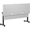 image:imageFlash Furniture Palmer Commercial Nesting Flip Training Table HeavyDuty Steel Frame and TLegs Modesty Panel 1 Thick Tabletop 72 x 24 Gray TopBlack FrameGray TopBlack Frame