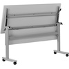 image:imageFlash Furniture Palmer Commercial Nesting Flip Training Table HeavyDuty Steel Frame and TLegs Modesty Panel 1 Thick Tabletop 72 x 24 Gray TopBlack FrameGray TopGray Frame
