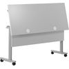 image:imageFlash Furniture Palmer Commercial Nesting Flip Training Table HeavyDuty Steel Frame and TLegs Modesty Panel 1 Thick Tabletop 72 x 24 Gray TopBlack FrameGray TopGray Frame