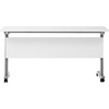 image:imageFlash Furniture Palmer Commercial Nesting Flip Training Table HeavyDuty Steel Frame and TLegs Modesty Panel 1 Thick Tabletop 72 x 24 Gray TopBlack FrameWhite TopGray Frame
