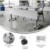 image:imageFlash Furniture Palmer Commercial Nesting Flip Training Table HeavyDuty Steel Frame and TLegs Modesty Panel 1 Thick Tabletop 72 x 24 Gray TopBlack FrameGray TopGray Frame