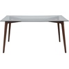 image:imageFlash Furniture Parkside 3525 x 59 Rectangular Solid Walnut Wood Table with Clear Glass Top