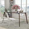 image:imageFlash Furniture Parkside 3525 x 59 Rectangular Solid Walnut Wood Table with Clear Glass Top