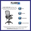 image:imageFlash Furniture Porter HighBack Swivel Office Chair with Adjustable Lumbar Support and Seat Height Ergonomic Mesh Desk Chair with FlipUp Armrests GrayBlackLight Gray