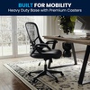 image:imageFlash Furniture Porter HighBack Swivel Office Chair with Adjustable Lumbar Support and Seat Height Ergonomic Mesh Desk Chair with FlipUp Armrests GrayBlackBlack