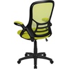 image:imageFlash Furniture Porter HighBack Swivel Office Chair with Adjustable Lumbar Support and Seat Height Ergonomic Mesh Desk Chair with FlipUp Armrests GrayBlackGreen