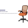 image:imageFlash Furniture Porter HighBack Swivel Office Chair with Adjustable Lumbar Support and Seat Height Ergonomic Mesh Desk Chair with FlipUp Armrests GrayBlackOrange