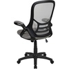 image:imageFlash Furniture Porter HighBack Swivel Office Chair with Adjustable Lumbar Support and Seat Height Ergonomic Mesh Desk Chair with FlipUp Armrests GrayBlackLight Gray