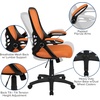 image:imageFlash Furniture Porter HighBack Swivel Office Chair with Adjustable Lumbar Support and Seat Height Ergonomic Mesh Desk Chair with FlipUp Armrests GrayBlackOrange