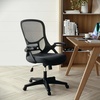 image:imageFlash Furniture Porter HighBack Swivel Office Chair with Adjustable Lumbar Support and Seat Height Ergonomic Mesh Desk Chair with FlipUp Armrests GrayBlackDark Gray