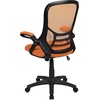 image:imageFlash Furniture Porter HighBack Swivel Office Chair with Adjustable Lumbar Support and Seat Height Ergonomic Mesh Desk Chair with FlipUp Armrests GrayBlackOrange