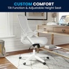 image:imageFlash Furniture Porter HighBack Swivel Office Chair with Adjustable Lumbar Support and Seat Height Ergonomic Mesh Desk Chair with FlipUp Armrests GrayBlackWhite