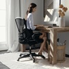 image:imageFlash Furniture Porter HighBack Swivel Office Chair with Adjustable Lumbar Support and Seat Height Ergonomic Mesh Desk Chair with FlipUp Armrests GrayBlackBlack