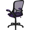 image:imageFlash Furniture Porter HighBack Swivel Office Chair with Adjustable Lumbar Support and Seat Height Ergonomic Mesh Desk Chair with FlipUp Armrests GrayBlackPurple