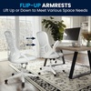 image:imageFlash Furniture Porter HighBack Swivel Office Chair with Adjustable Lumbar Support and Seat Height Ergonomic Mesh Desk Chair with FlipUp Armrests GrayBlackWhite