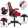 image:imageFlash Furniture Porter HighBack Swivel Office Chair with Adjustable Lumbar Support and Seat Height Ergonomic Mesh Desk Chair with FlipUp Armrests GrayBlackRed