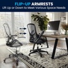 image:imageFlash Furniture Porter HighBack Swivel Office Chair with Adjustable Lumbar Support and Seat Height Ergonomic Mesh Desk Chair with FlipUp Armrests GrayBlackDark Gray