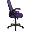image:imageFlash Furniture Porter HighBack Swivel Office Chair with Adjustable Lumbar Support and Seat Height Ergonomic Mesh Desk Chair with FlipUp Armrests GrayBlackPurple