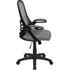 image:imageFlash Furniture Porter HighBack Swivel Office Chair with Adjustable Lumbar Support and Seat Height Ergonomic Mesh Desk Chair with FlipUp Armrests GrayBlackLight Gray