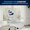 image:imageFlash Furniture Porter HighBack Swivel Office Chair with Adjustable Lumbar Support and Seat Height Ergonomic Mesh Desk Chair with FlipUp Armrests GrayBlackWhite