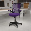 image:imageFlash Furniture Porter HighBack Swivel Office Chair with Adjustable Lumbar Support and Seat Height Ergonomic Mesh Desk Chair with FlipUp Armrests GrayBlackPurple