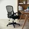 image:imageFlash Furniture Porter HighBack Swivel Office Chair with Adjustable Lumbar Support and Seat Height Ergonomic Mesh Desk Chair with FlipUp Armrests GrayBlackBlack
