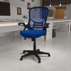 image:imageFlash Furniture Porter HighBack Swivel Office Chair with Adjustable Lumbar Support and Seat Height Ergonomic Mesh Desk Chair with FlipUp Armrests GrayBlackBlue