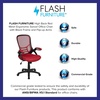 image:imageFlash Furniture Porter HighBack Swivel Office Chair with Adjustable Lumbar Support and Seat Height Ergonomic Mesh Desk Chair with FlipUp Armrests GrayBlackRed