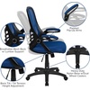 image:imageFlash Furniture Porter HighBack Swivel Office Chair with Adjustable Lumbar Support and Seat Height Ergonomic Mesh Desk Chair with FlipUp Armrests GrayBlackBlue