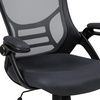 image:imageFlash Furniture Porter HighBack Swivel Office Chair with Adjustable Lumbar Support and Seat Height Ergonomic Mesh Desk Chair with FlipUp Armrests GrayBlackDark Gray