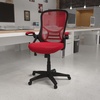 image:imageFlash Furniture Porter HighBack Swivel Office Chair with Adjustable Lumbar Support and Seat Height Ergonomic Mesh Desk Chair with FlipUp Armrests GrayBlackRed