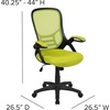 image:imageFlash Furniture Porter HighBack Swivel Office Chair with Adjustable Lumbar Support and Seat Height Ergonomic Mesh Desk Chair with FlipUp Armrests GrayBlackGreen