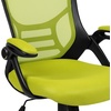 image:imageFlash Furniture Porter HighBack Swivel Office Chair with Adjustable Lumbar Support and Seat Height Ergonomic Mesh Desk Chair with FlipUp Armrests GrayBlackGreen